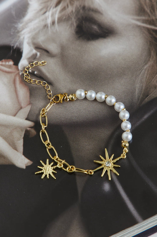 18k Gold Plated Stars in a Sky Bracelet