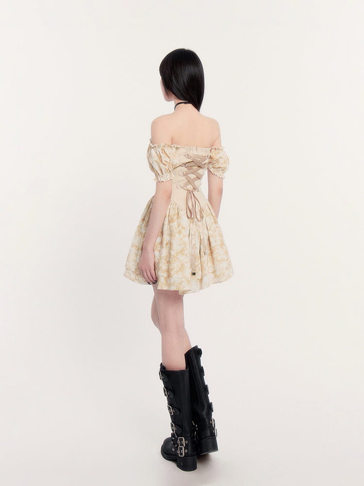 Puff Sleeve Mini Dress