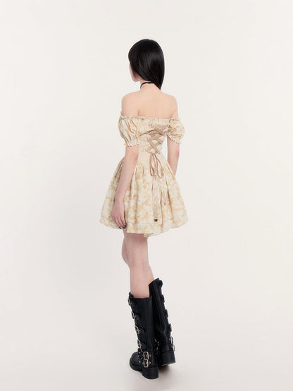 Puff Sleeve Mini Dress