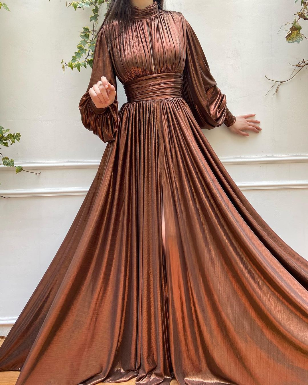 Spring Summer Popular Color Tight Waist Halter Large Swing Avocado Green Dress Maxi Dress for