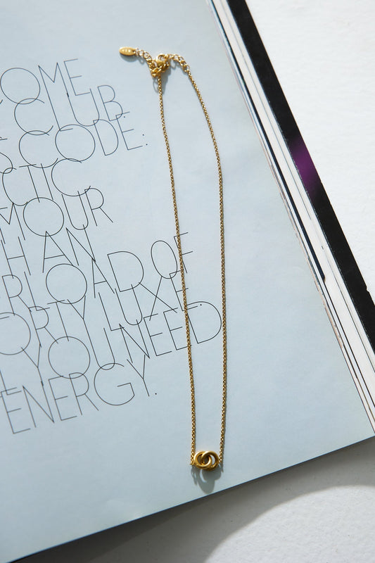18k Gold Plated Our Rings of Love Necklace Gold