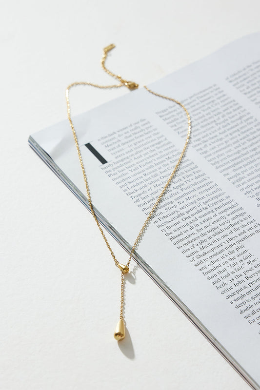 18k Gold Plated Ring the Bell Necklace Gold