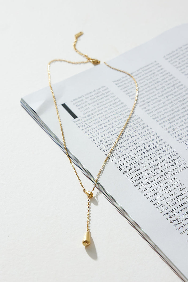 18k Gold Plated Ring the Bell Necklace Gold