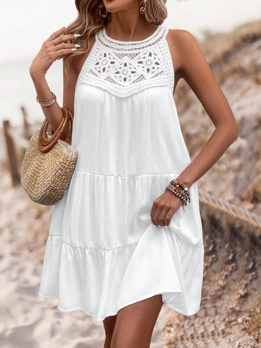 Amelia - White Lace Mini Dress