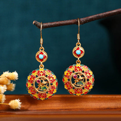 24k Gold Plated Copper Balance Drop Earrings