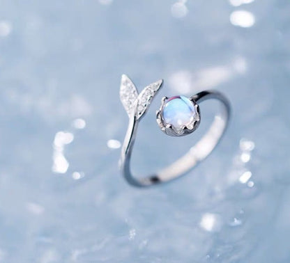 Mermaid Moonstone Ring