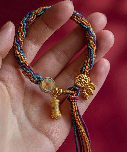Rainbow Alloy Tassel Chain Bracelet