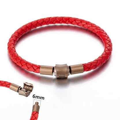 Buddha Stones Leather Rope Luck Braid String Bracelet
