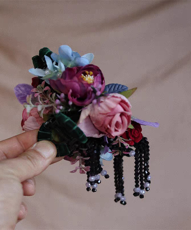 Rainbow Alloy Cloth Tassel Hairpin