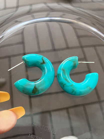 Simple 10 Colors Acrylic Geometric Earrings