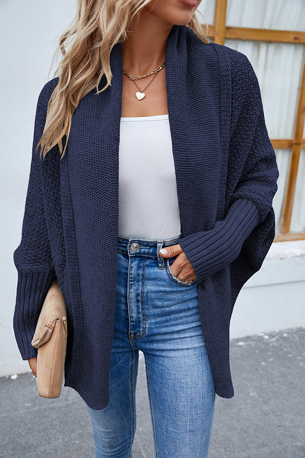 Fidovit Round Neck Dolman Sleeve Cardigan