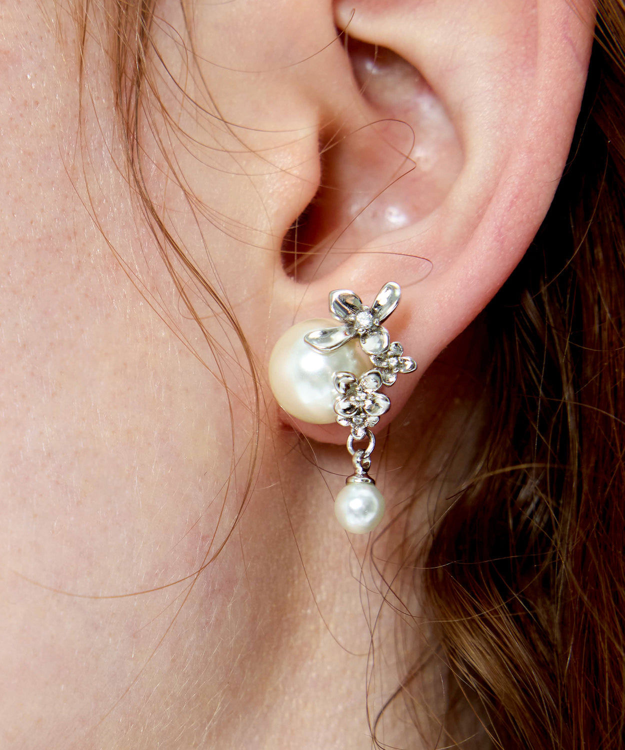 Pearl Original Design Silver Stud Earrings