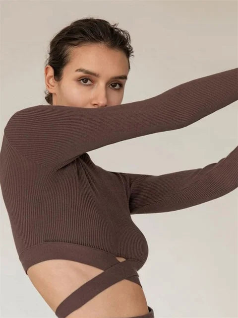 New White Knit Two Piece Sets Fall Ribbed Crop Top and Pleated Knitted Skirt Suits for Midi Dress Sets