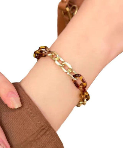Leopard Metal Overgild Patchwork Charm Bracelet