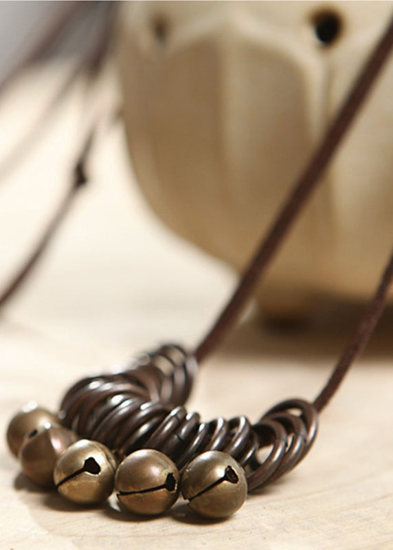 Bronze Alloy Bell Pendant Necklace