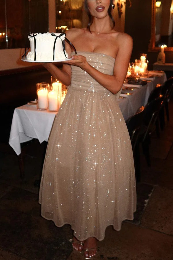 Off-shoulder Backless Bow Maxi Dress