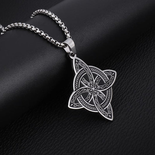 Witches Knot Protective Stainless Steel Necklace