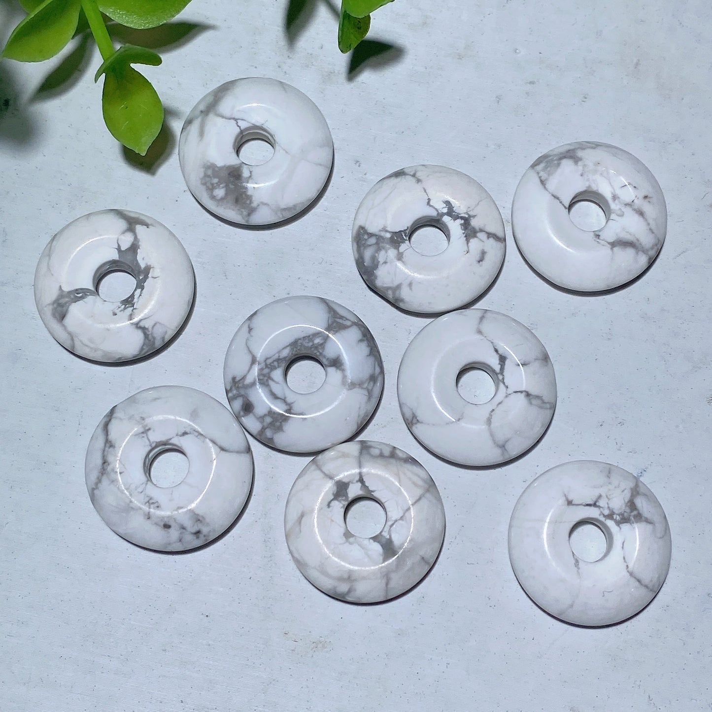 2cm Mixed Crystal Mini Donut Pendant Spiritual Necklace