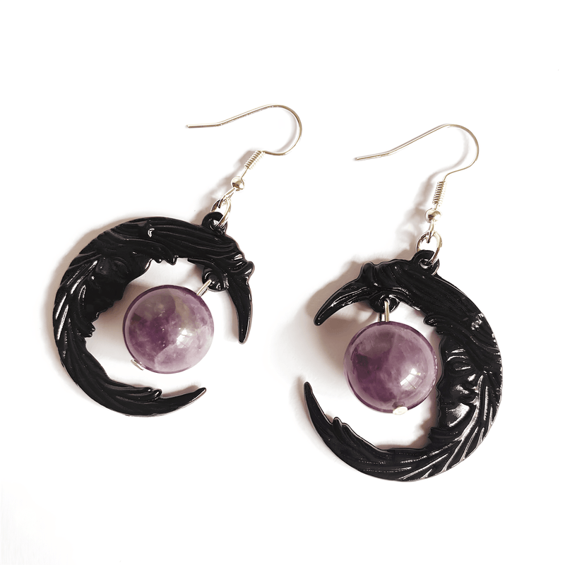 Amethyst Moonshadow Charm