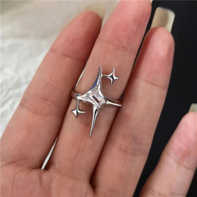 Y2k Gothic Animal Spider Crimson Crystal Ring