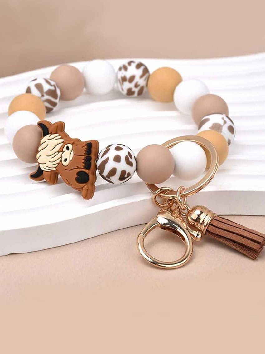 Highland Cattle Bead Bracelet
