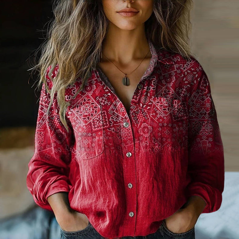Arae - Classic Print Blouse