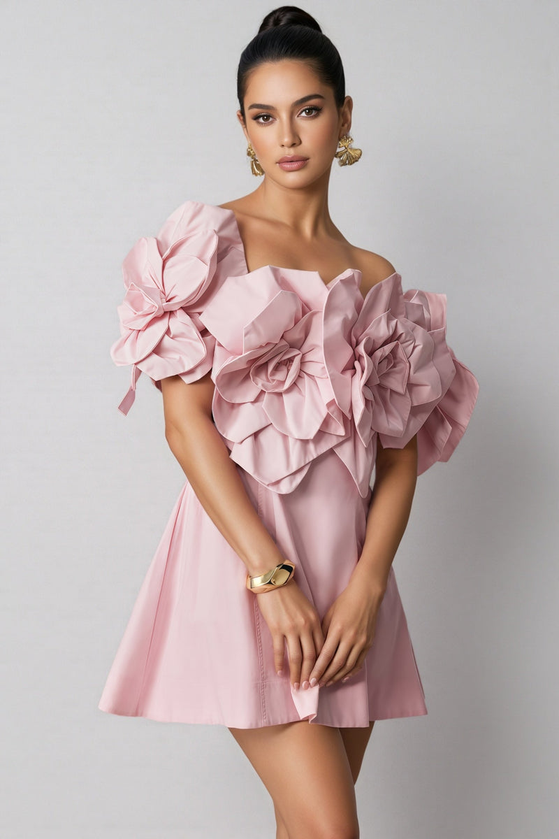 Huta Oversized Applique Mini Dress