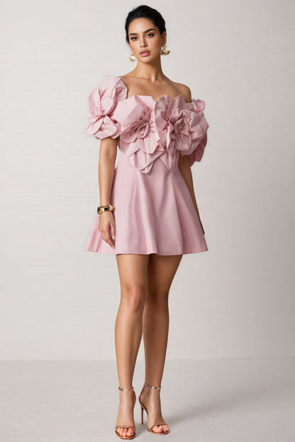 Huta Oversized Applique Mini Dress
