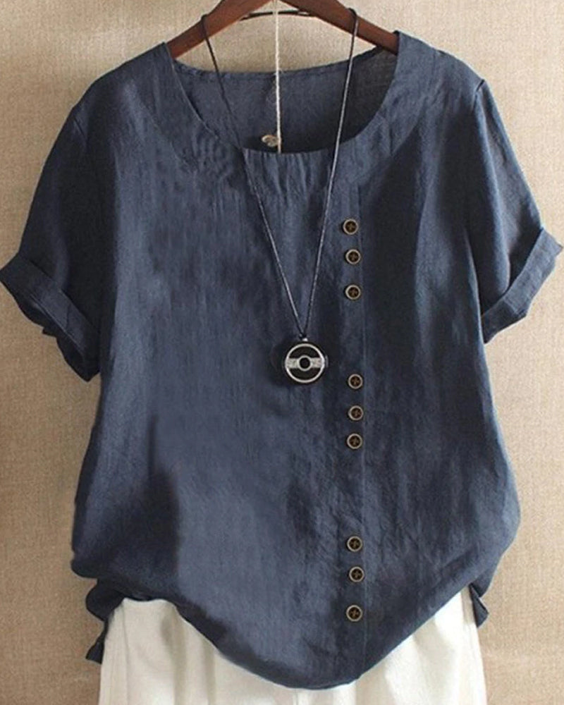Beatrice | ’s Summer Button Detail Blouse
