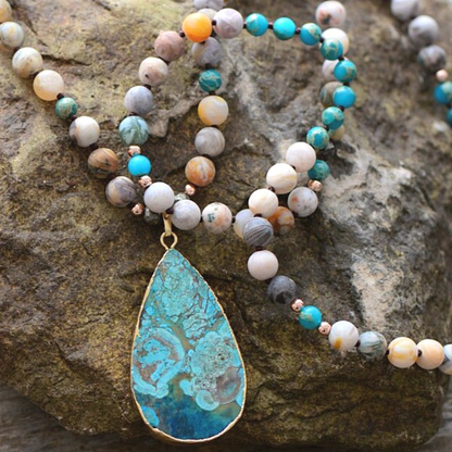 Ocean Jasper Mala Necklace