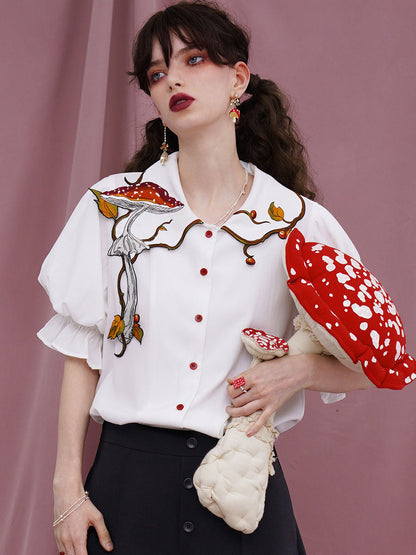 Magical Mushroom Meadow Blouse