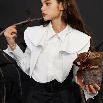 Fox Charm Ruffle Blouse
