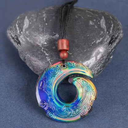 Color-changing One's Luck Improves Design Pattern Liuli Crystal Necklace Pendant