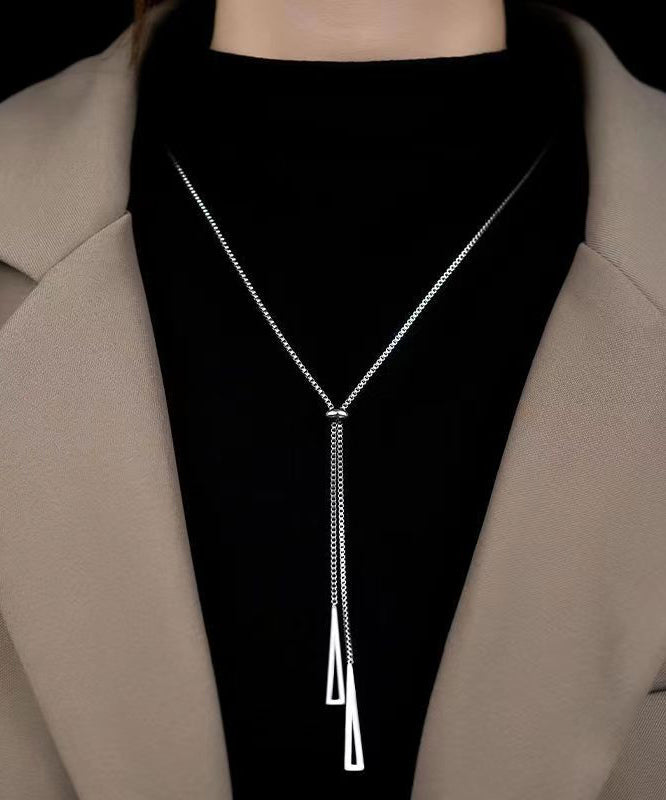 Stainless Steel Triangle Tassel Necklace
