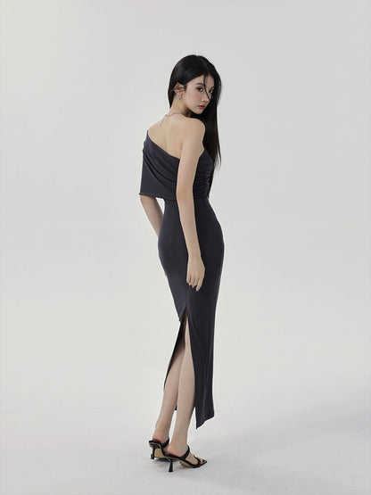 One-shoulder Bodycon Midi Dress