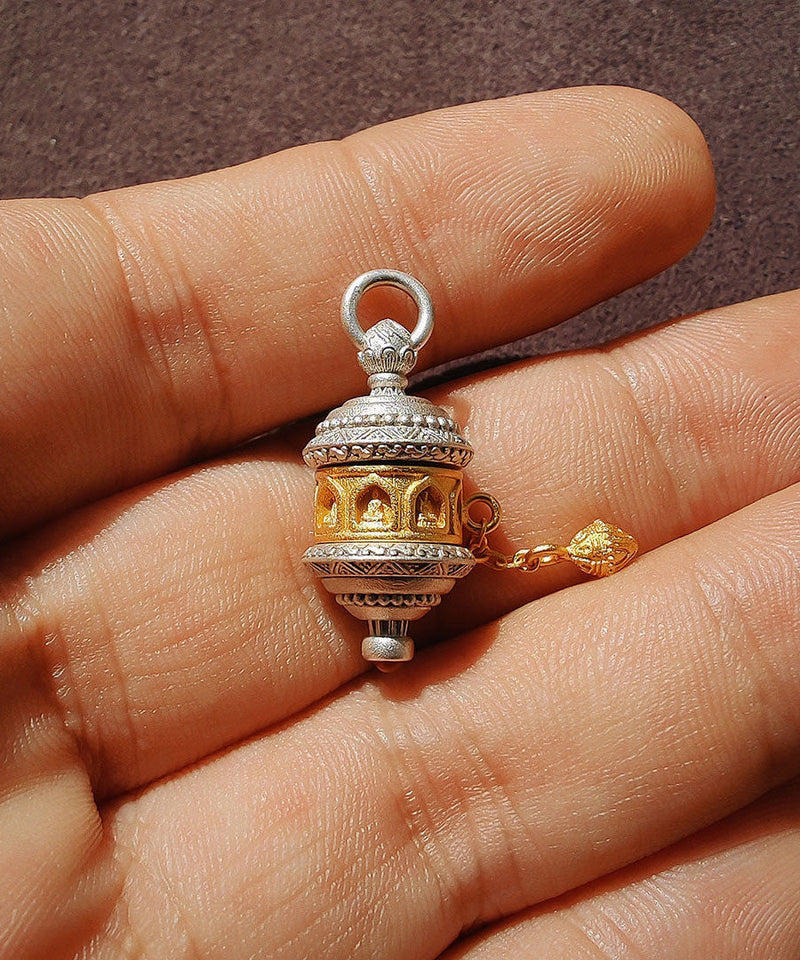 Handmade Original Design Silver Gilding Eight Guardian Pendant Necklace