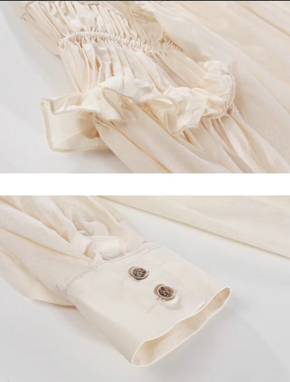 Cotton Ruffle Maxi Dress