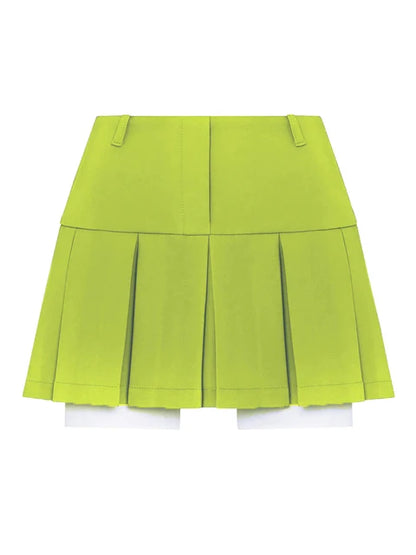 New Mini Skirt for High Waist Y2k Skirts Set Bottom Black Pleated Skirts