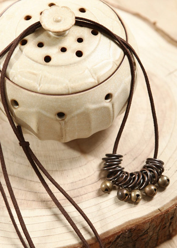 Bronze Alloy Bell Pendant Necklace
