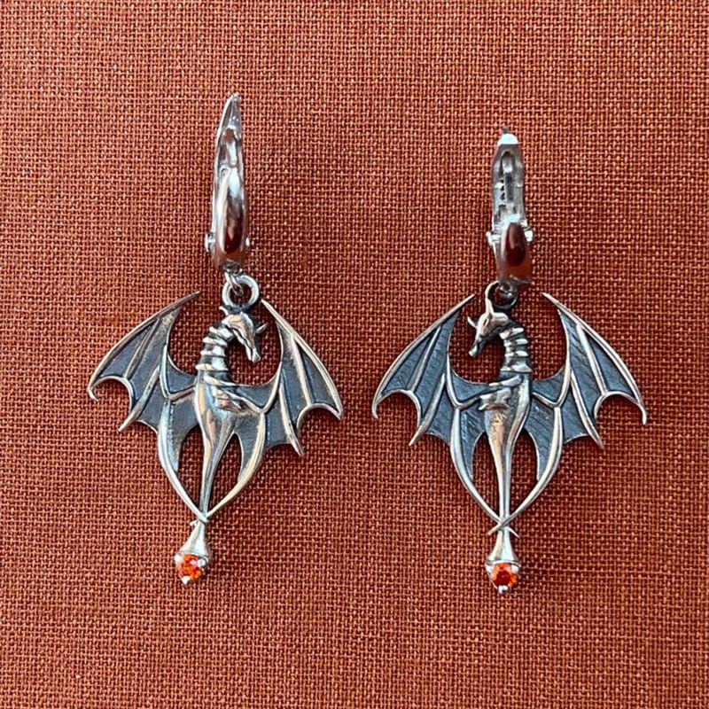 Flying Dragon Dangle Earrings