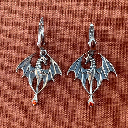 Flying Dragon Dangle Earrings