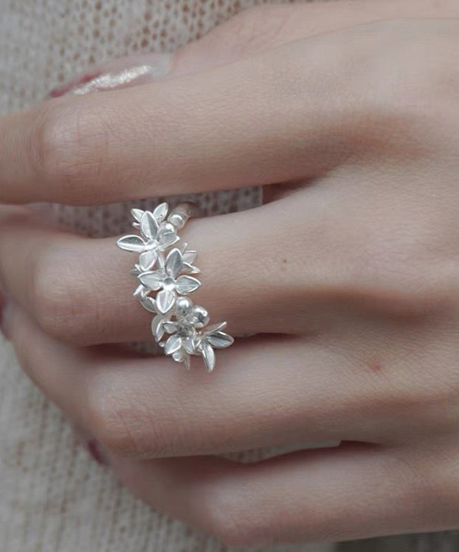 Stylish White Alloy Open Rings