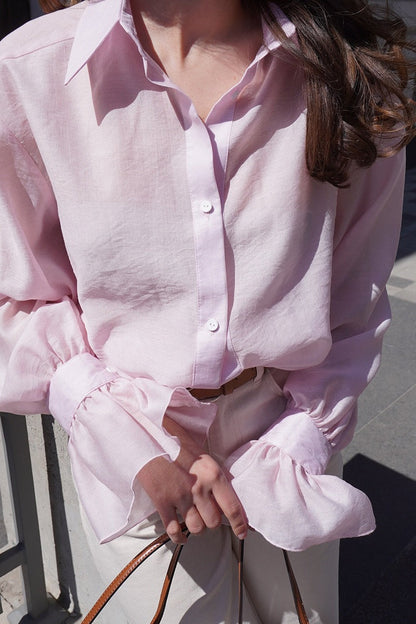 Tencel Loose Long-sleeve Blouse