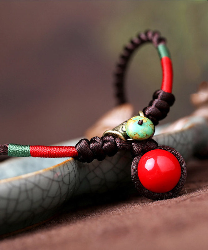 Red Gem Stone Pendant Necklace
