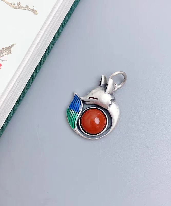 Handmade Patchwork Animal Silver Pendant Necklace