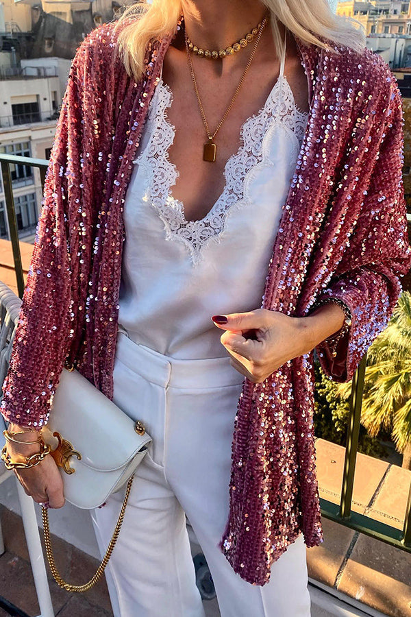 Sequined Cardigan Jacket