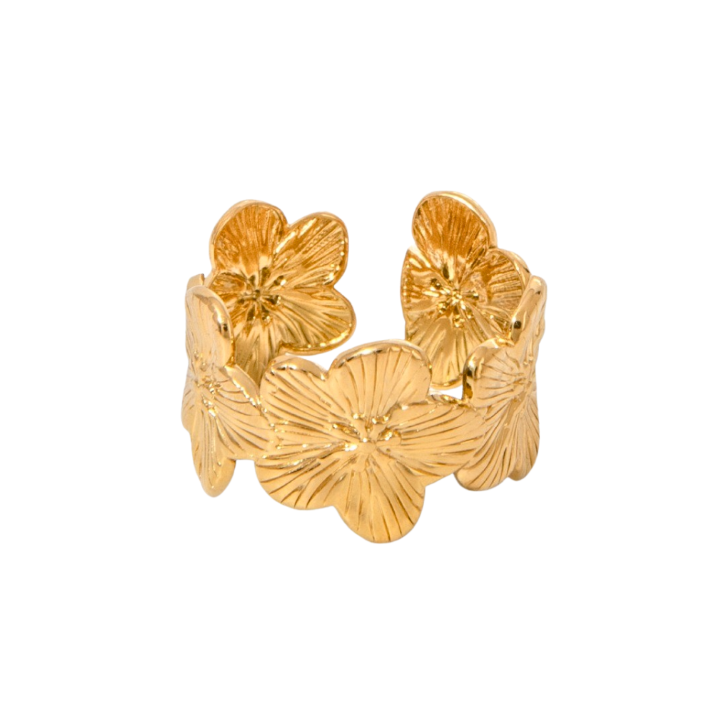 Mallie Blossom Adjustable Ring & Bracelet Set