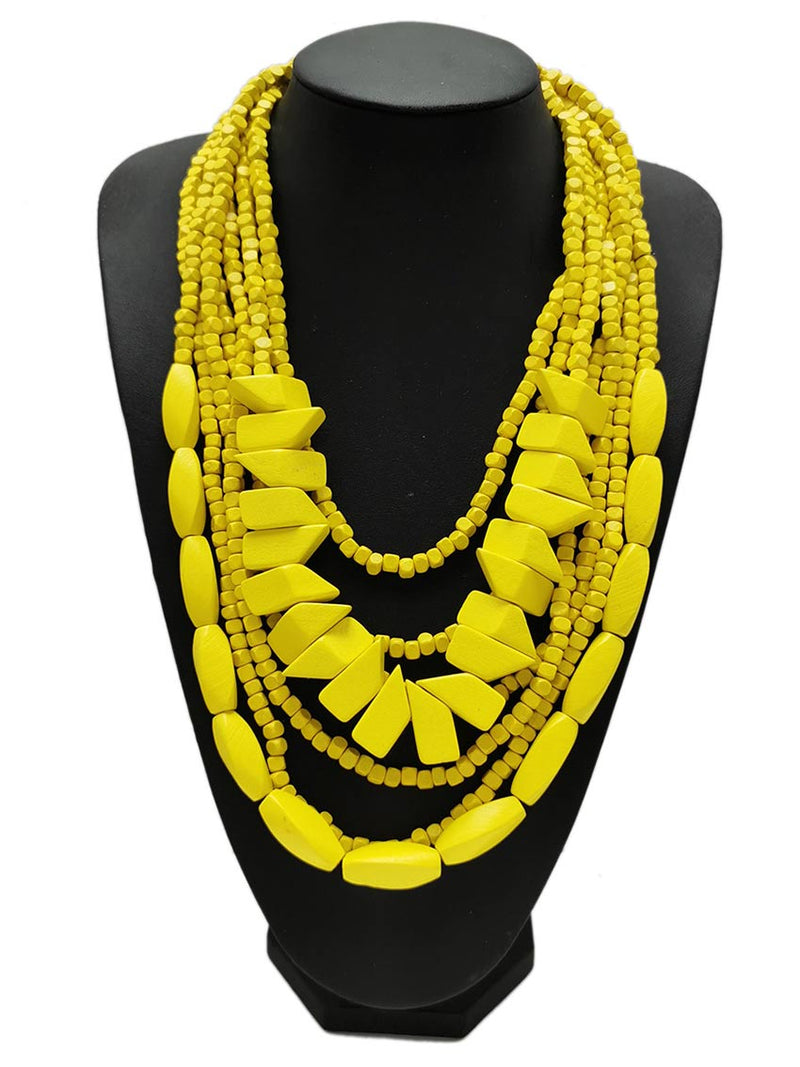 Multi-layered Beaded Long Necklace