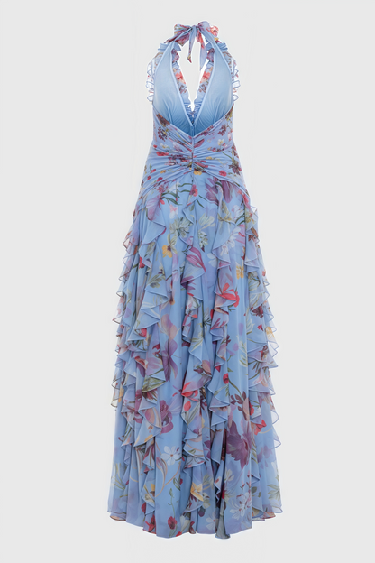 Debby Cut-out Pleated Maxi Dress