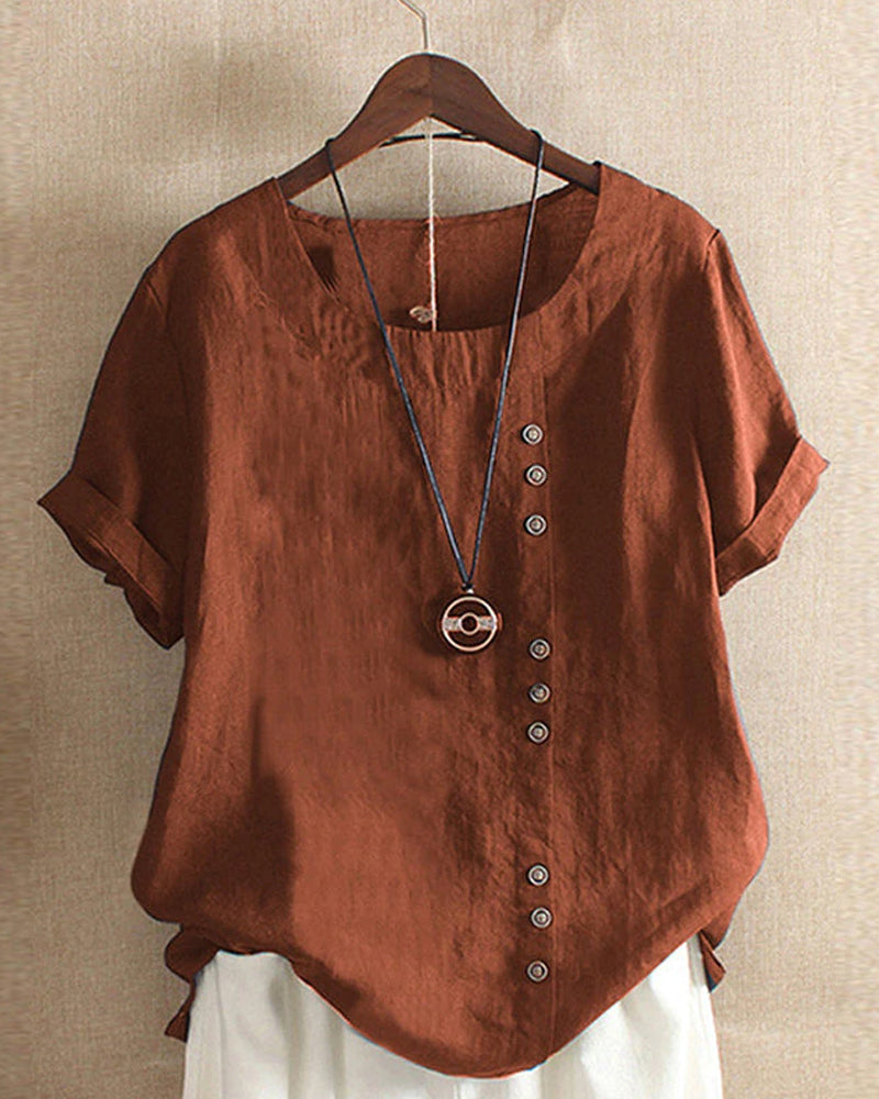 Beatrice | ’s Summer Button Detail Blouse